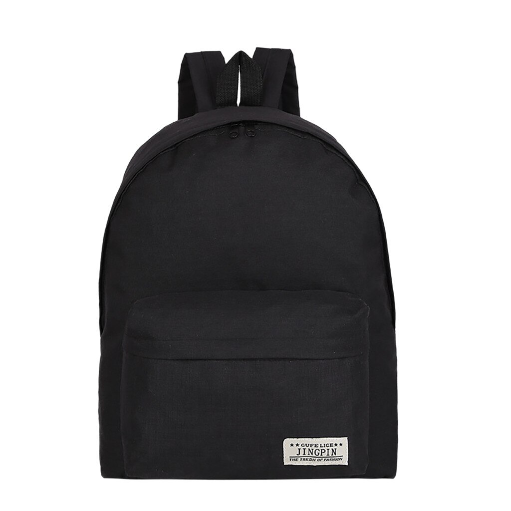 Leinwand männer Rucksack Männliche/Weibliche Schule Laptop Rucksack für Jugendliche Reisen Bagpack Schulranzen Rucksack Mochila Große Kapazität: Schwarz