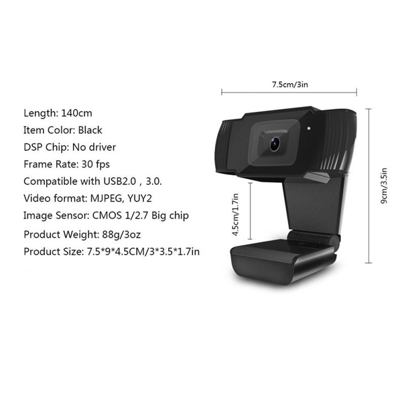 Mini Webcams USB 1080P Webcam de jeu Hd 1080P caméra Web pour ordinateur avec Microphone pour PC Gamer caméra Web complète