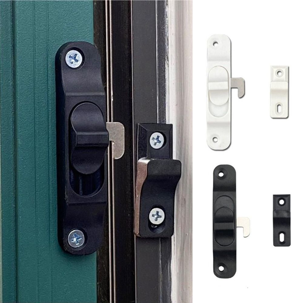 Aluminium Alloy Sliding Pull Door Lock Hardware Anti Theft Window Hook Lock Push-Pull Multifunctional Door lock buckle Door
