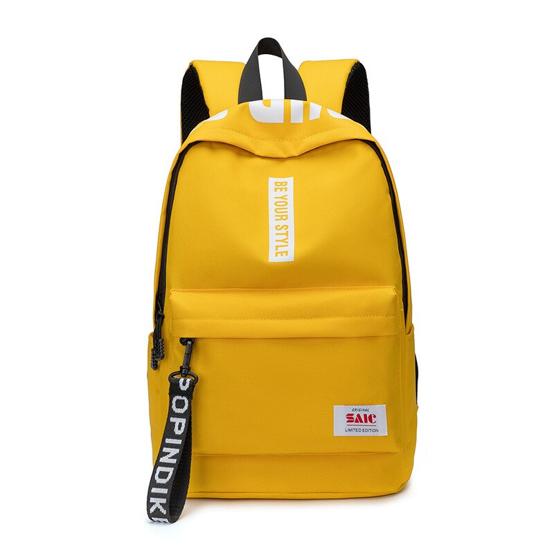 waterproof travel Backpack Women Backpack Shoulder Bag School Bags For Teenage Girls Children School Backpacks Female: yellow