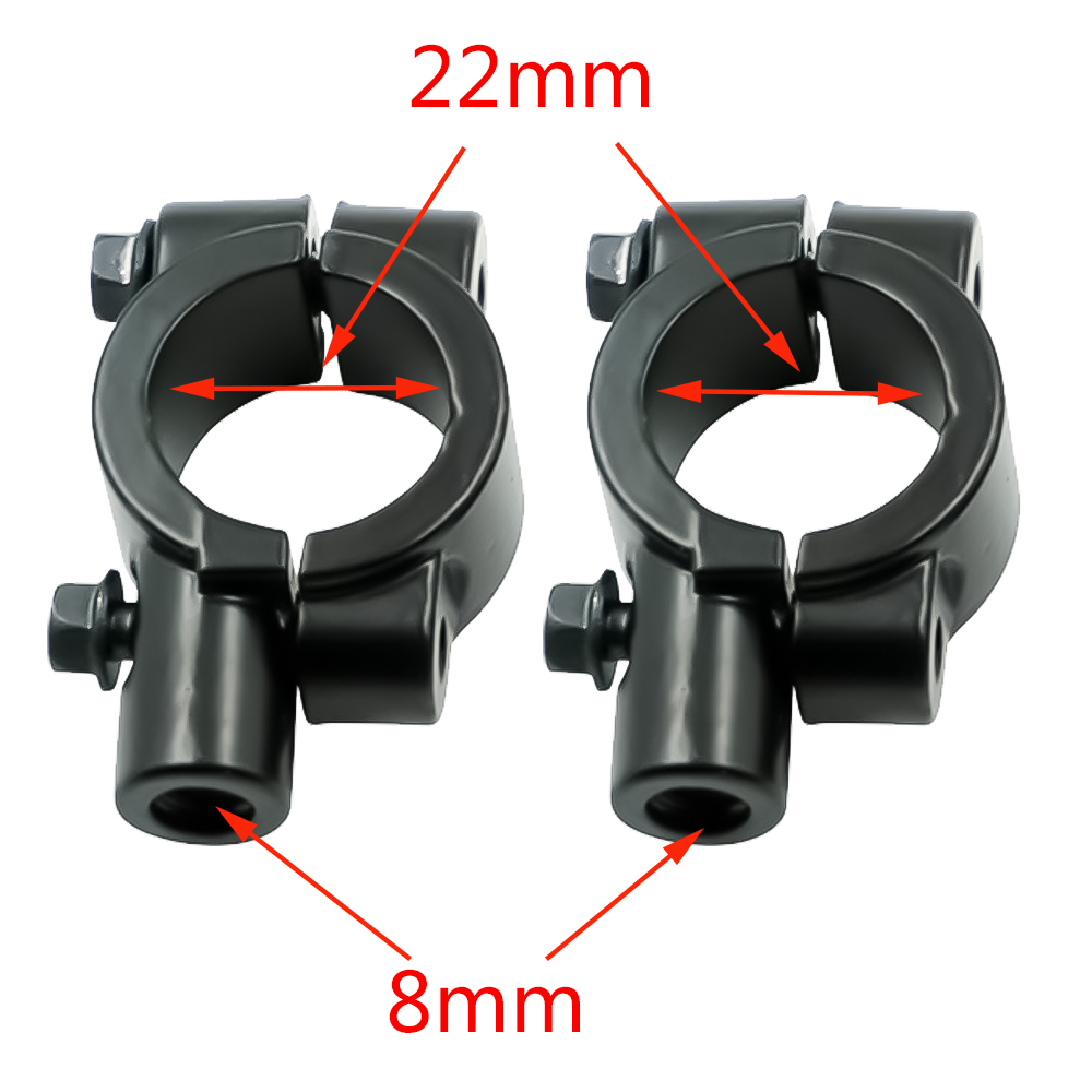 2 Stuks Motorfiets Accessoires Zwart Zilver Spiegel Mount Klem Achteruitkijkspiegel Houder Maat 22 Mm 10 Mm 8mm 10 Mm 25 Mm: Army Green