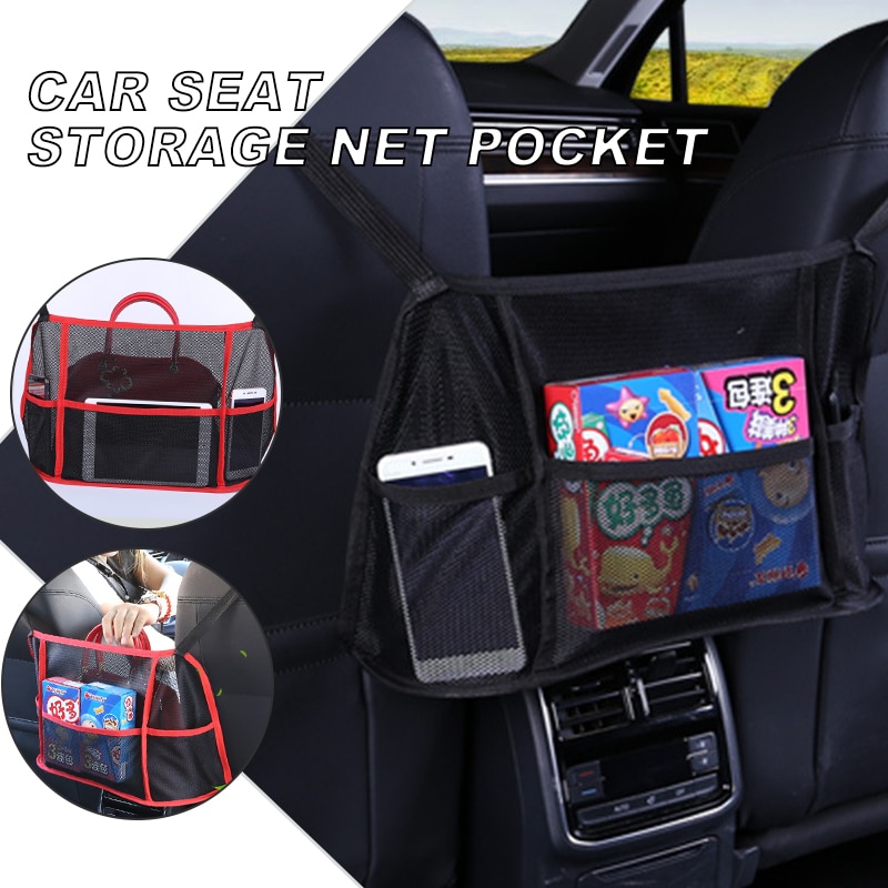Car Seat Storage Net Pocket Storage Auto Interior Organizer Box Handbag Car Universal Hanging Store And Take Freely Bag