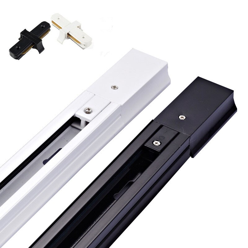 2 teile/verlieren dicken Aluminium 0,5 mt FÜHRTE schiene, Spur licht schiene anschlüsse, Universal- schienen, Aluminium Spur, leuchten, 2-draht
