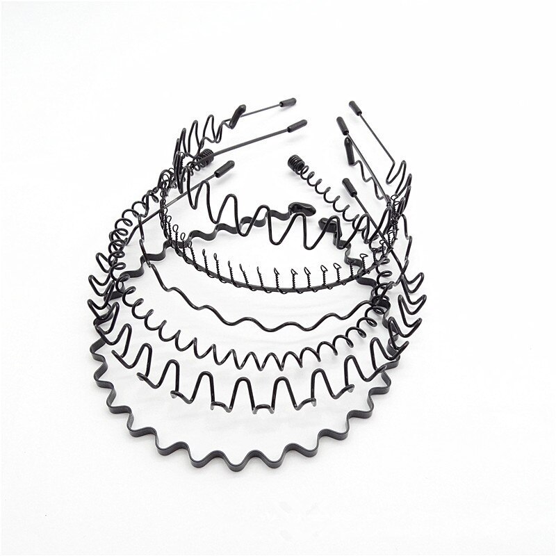 Herre pandebånd #39 jern stål bølger hårbånd tidevand mand hår bøjle ryghoved pandebånd sportsansigt vask hovedbånd hovedbeklædning