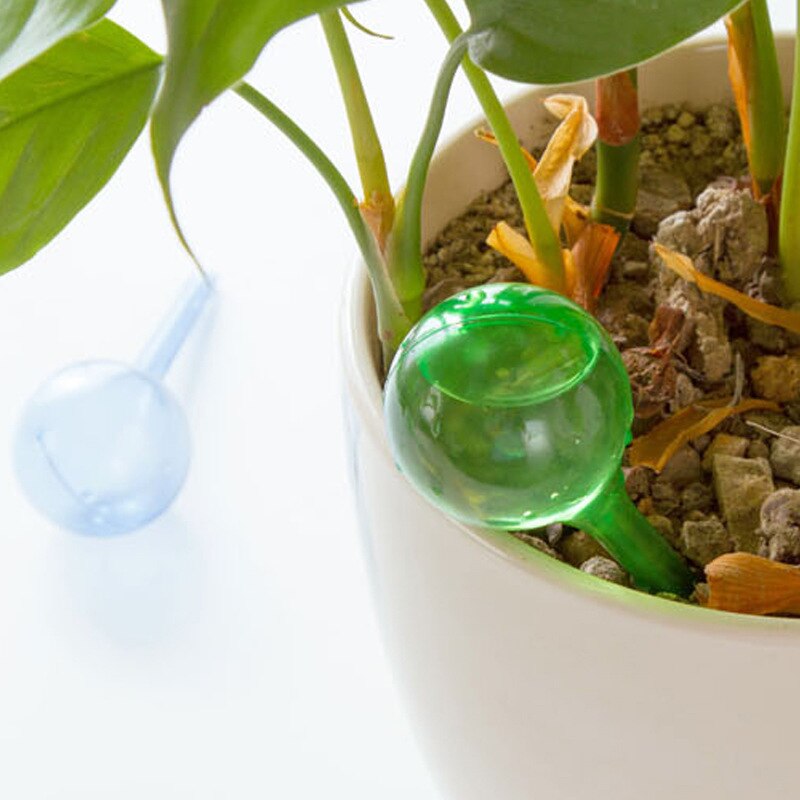 Rund boll imitation glas glödlampa sfärisk blomma automatisk automatisk latvattnare inomhus växt trädgård vattnare resa droppare