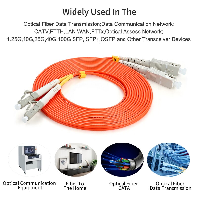 Fiber Optic Kabel LC UPC zu SC UPC Multimode-duplex-glasfaser Patchkabel 3,0mm 1m,3m,5m,10m,15m... Faser Optische Schalter Kabel