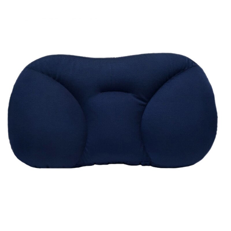 Alle-Ronde Slaap Kussen Ei Sleeper Memory Foam Zachte Orthopedische Nekkussen Pijn Release 3D Hals Micro Airball Kussen diepe Slaap: Dark Blue