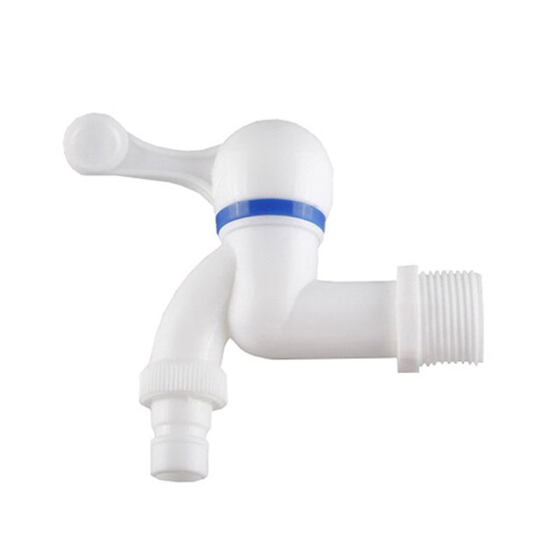 WASOURLF Plastic Faucet PP Mini Tap Male Thread White Small Bibcock Easy Install Washing Machine Garden Outdoor