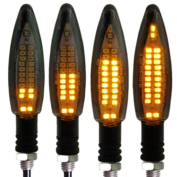 E Mark Motorfiets Richtingaanwijzers Licht Gebouwd Led Relais Motor Flasher Waterdichte E24 Motorfiets Led Richtingaanwijzers Indicatoren: 4pcs