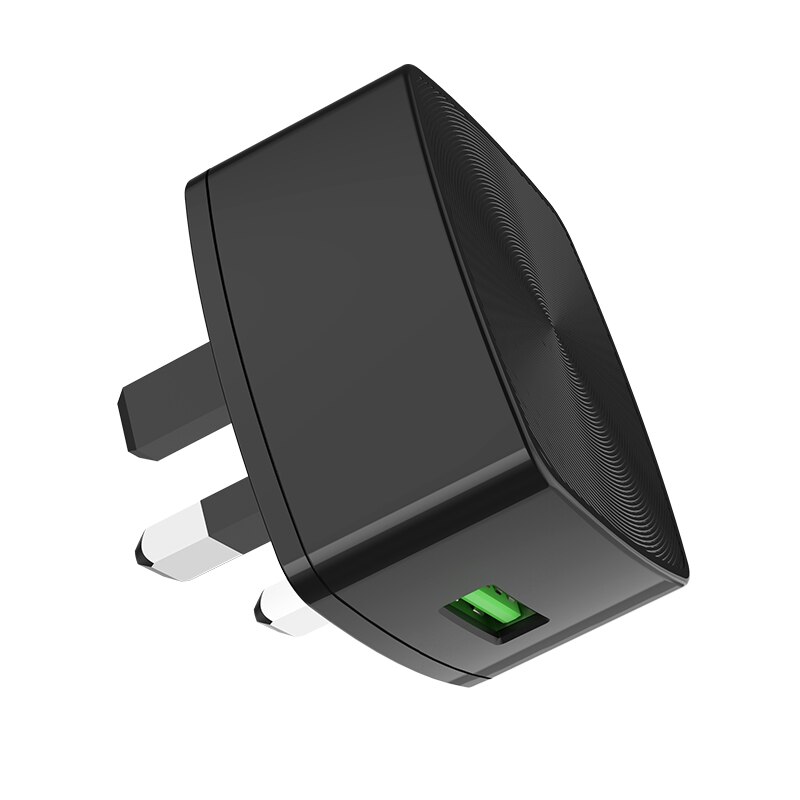 Hoco QC3.0 2.0 Quick Charge Universele Usb Wall Charger Eu Uk Us Pluggen Voor Iphone 11 Samsung Xiaomi Huawei Snelle opladen Adapter: uk