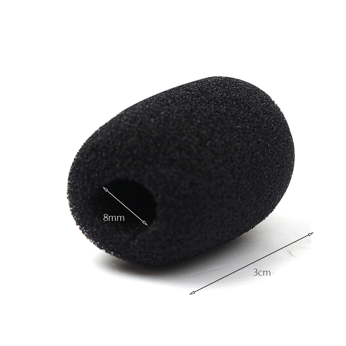 10 stk/sæt mini mikrofon cover 27*7mm headset erstatning skum mikrofon grill forrude forrude mikrofon svamp skum covers