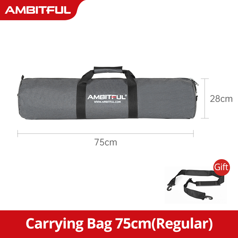 AMBITFUL Draagtas TB PRO 50/60/70//80/90/100/110/120/130/140 cm Gewatteerde Camera Monopod Statief Case Draagbare Schouderbanden: Zilver