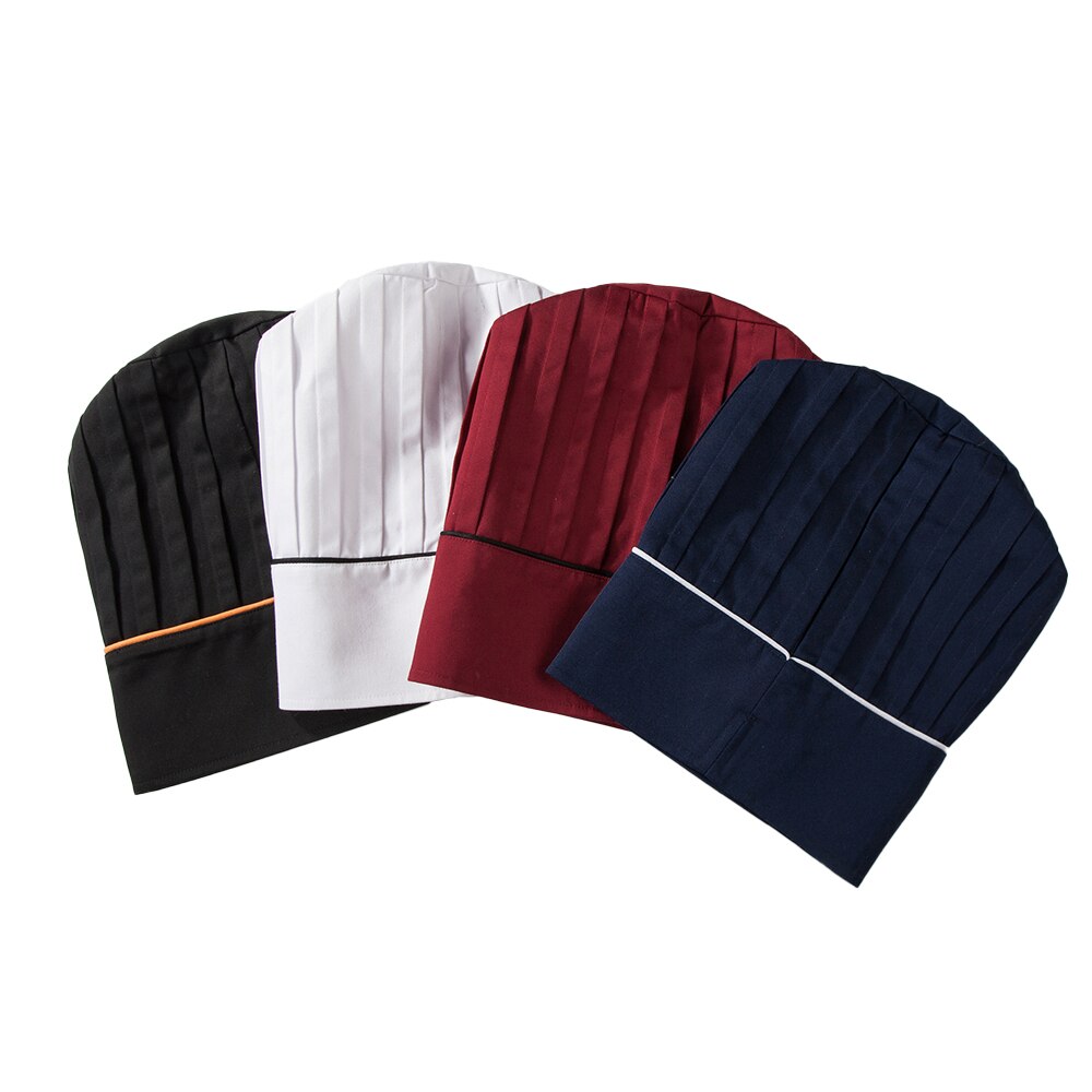 Gorro de Chef elástico para Chef, uniforme de Cocinero, restaurante, cocina, Catering, Gorro alto elástico, hojaldre para Postres, pasteles, hornear, Unisex