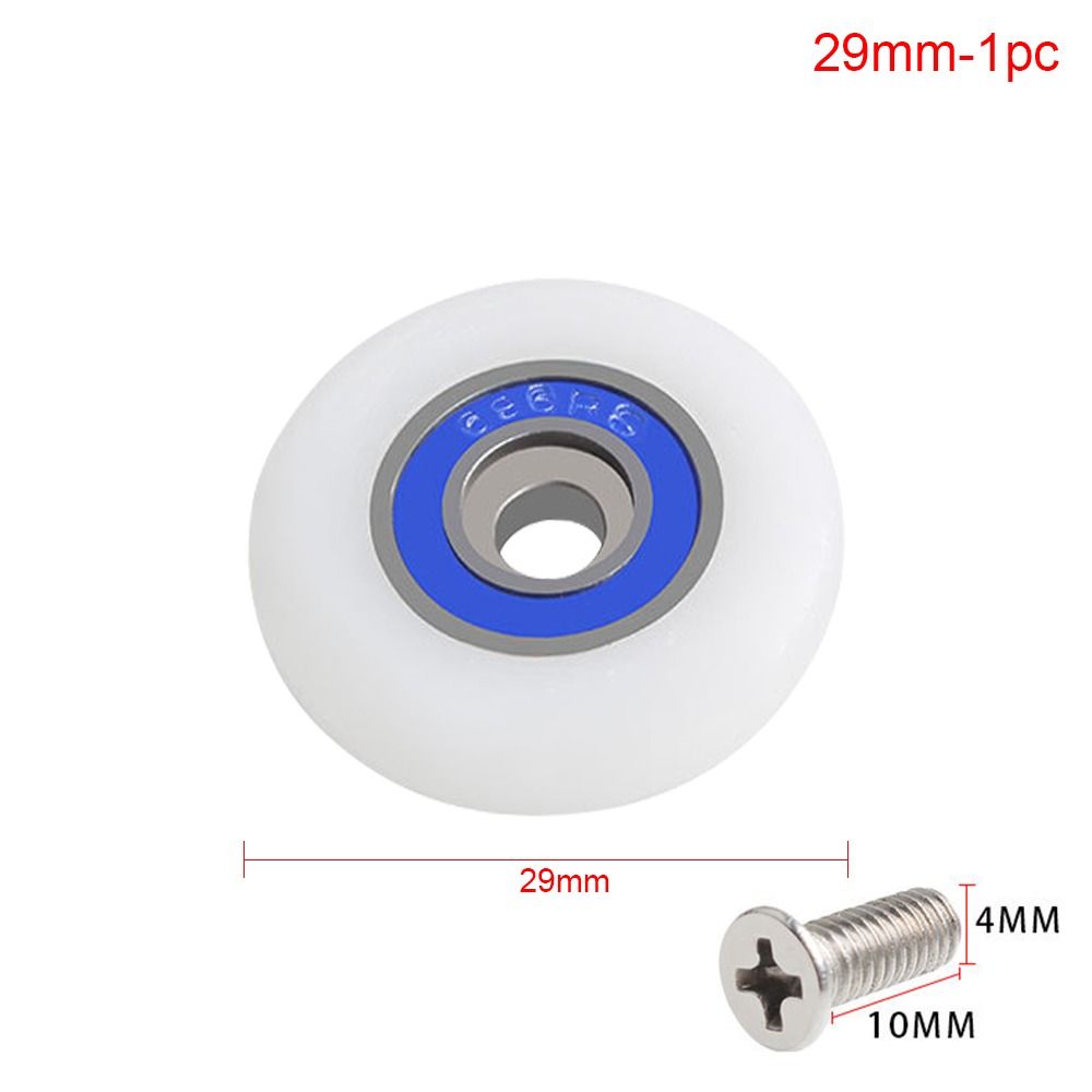 1Pcs/4Pcs 19/23/25/27/29mm Shower Door Roller Fastener Hardware with Screw Runner Wheels Silent Nylon Sliding Door Pulley: PURPLE