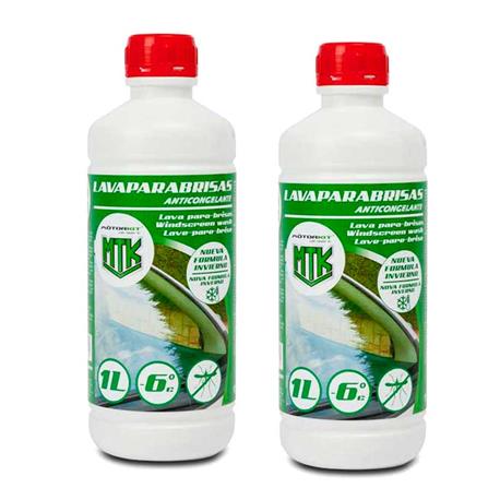 PACK2MOT103261 - Líquido Lavaparabrisas coche 2 X 1l 10% MTK anticongelante hasta -6º invierno