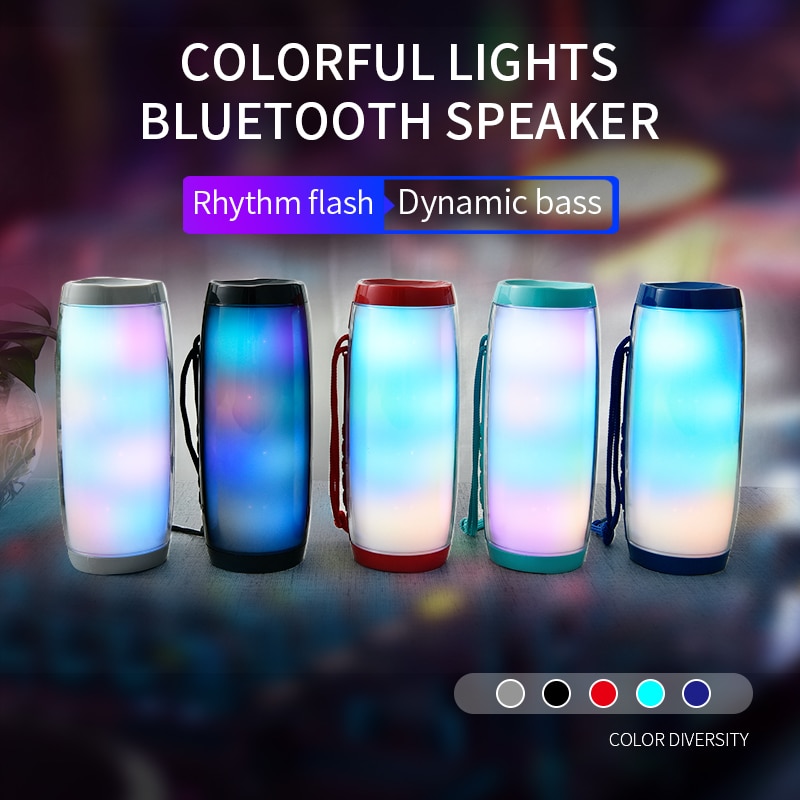TG157 LED Blinkt Licht Bluetooth Lautsprecher tragbar Mit Seil draussen Loundspeaker 1200 mAh Stoff Wasserdicht Subwoofer FM Radio