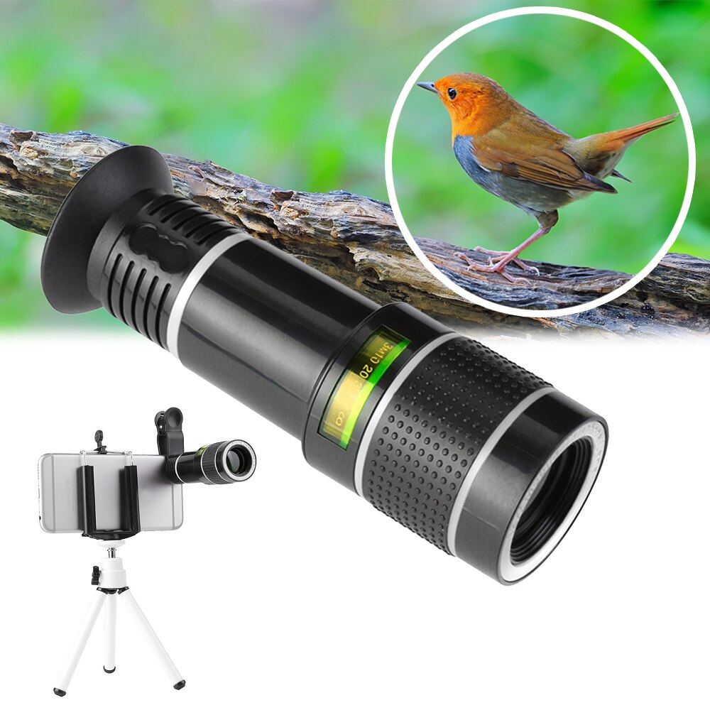 Hd 20x Mobiele Telefoon Telelens Set Externe Camera Lens Zoom Scherpstellen Telefoon Lens Set Voor Iphone 11 X Samsung xiaomi Huawei