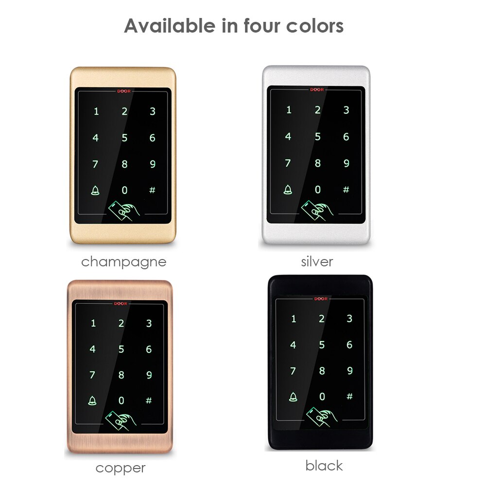 4000 user RFID Metal Access Control Keypad Waterproof touch keypad and metal case Outdoor Door Opener Electronic Lock System