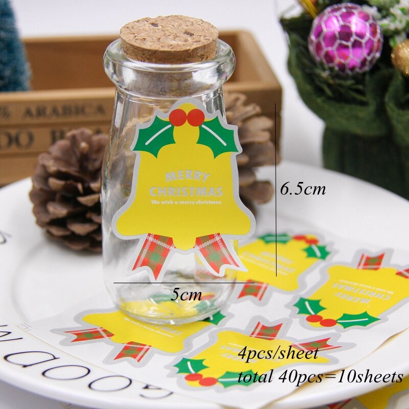 60 stuks bedanklabels stickers labels 4 stijlen feest/bruiloft bedankjes doos tas plakboek gasten inpakbenodigdheden: 40 stuks type h