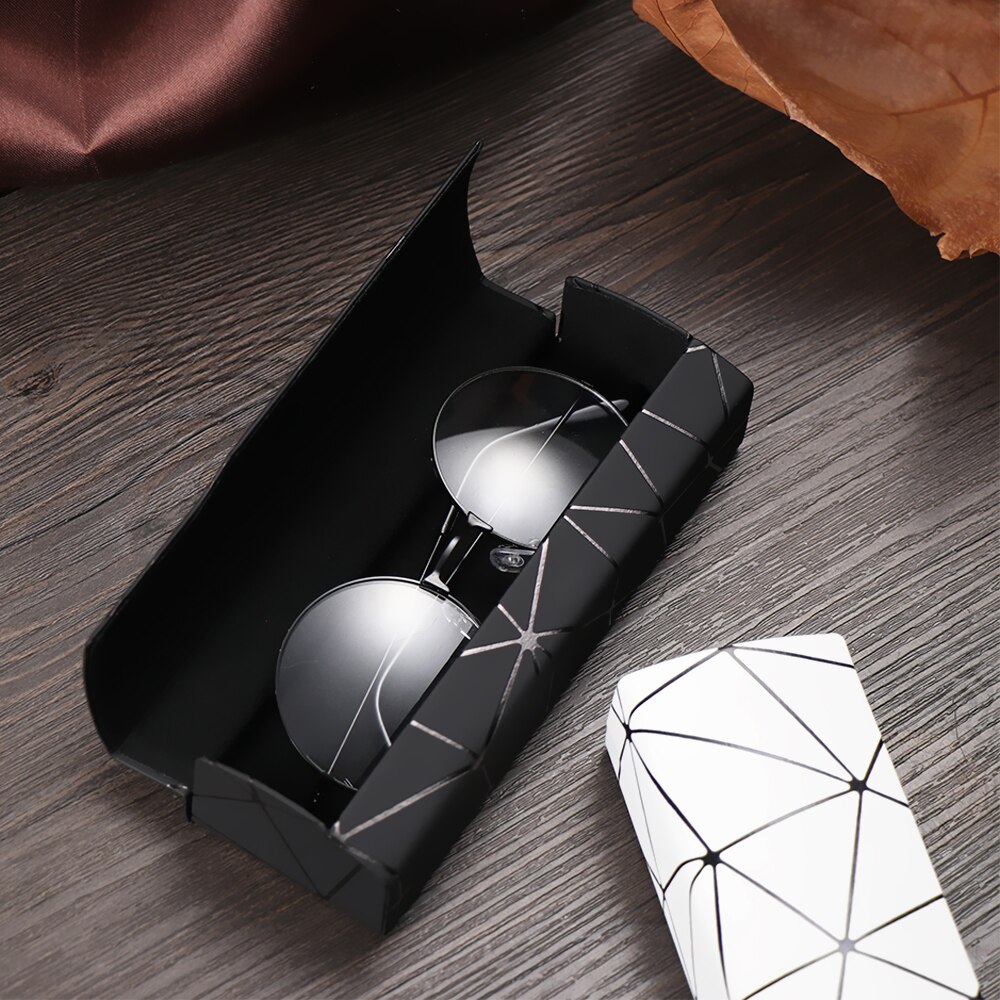 1 pc unisex glasögonbox skyddsfodral bärbart solglasögonfodral handgjorda optiska läsglasögontillbehör