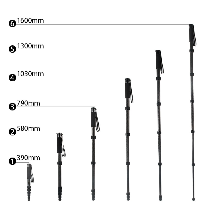 Kamerastativ monopod stativ monopod reisefotografering aluminium spaserstokk monopod til dslr kamera video
