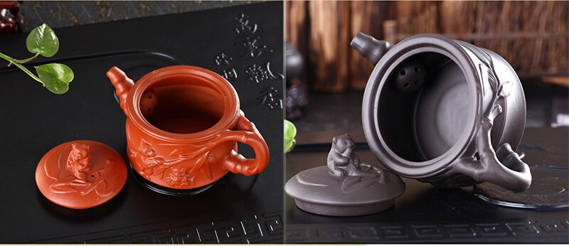350ml Teapot Chinese Porcelain Panda eats bamboo Tea Pot Kung Fu Tea Set Teapots Handmade Zisha Ceramic Kettle