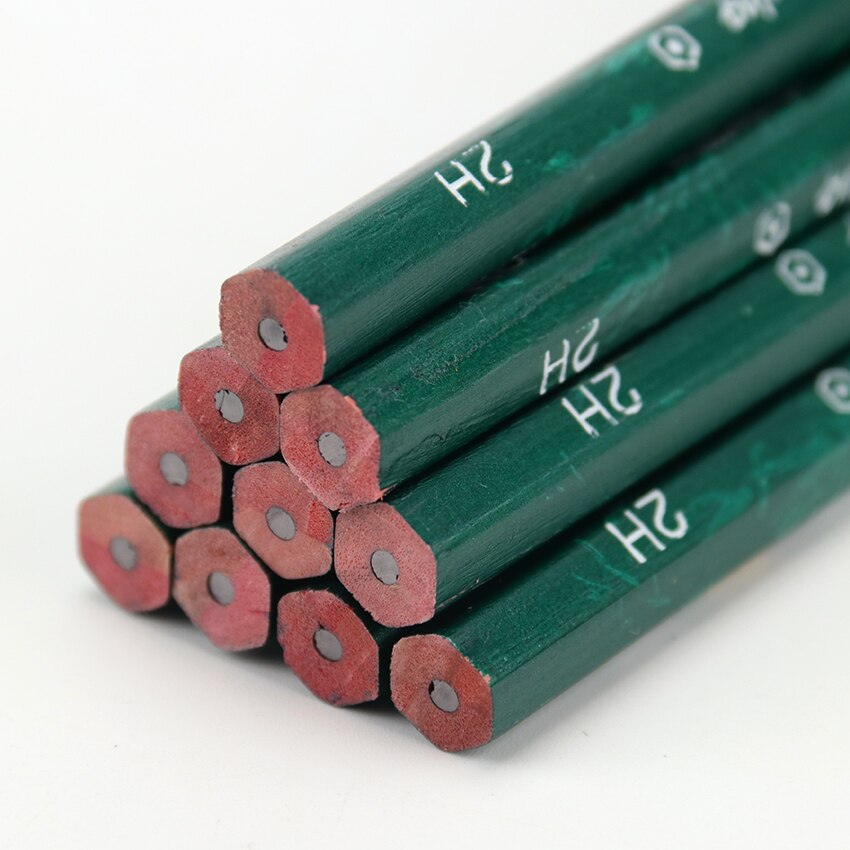 10 PCS Sketch And Drawing Writing Pencil Stationery Supplies 2H Sketch Non-Toxic Primary School Writing Pencil