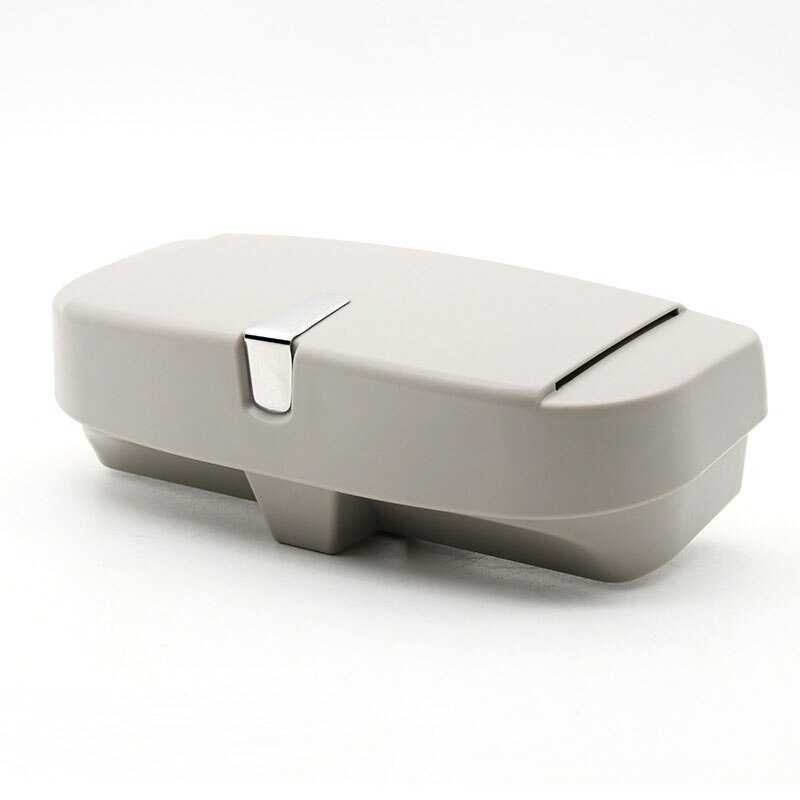 Universele Auto Visor Zonnebril Case Auto Glazen Doos Auto Zonnescherm Bill Clip Multifunctionele Auto Bril Opbergdoos Organizer Box: gray