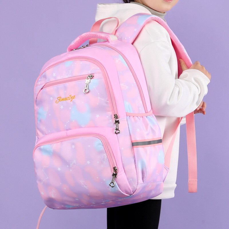 Mochilas escolares para niñas, conjunto de 3 piezas (mochila + bolso + Pencilbag), mochilas escolares informales de primaria, mochila de princesa rosa, bolso para niños