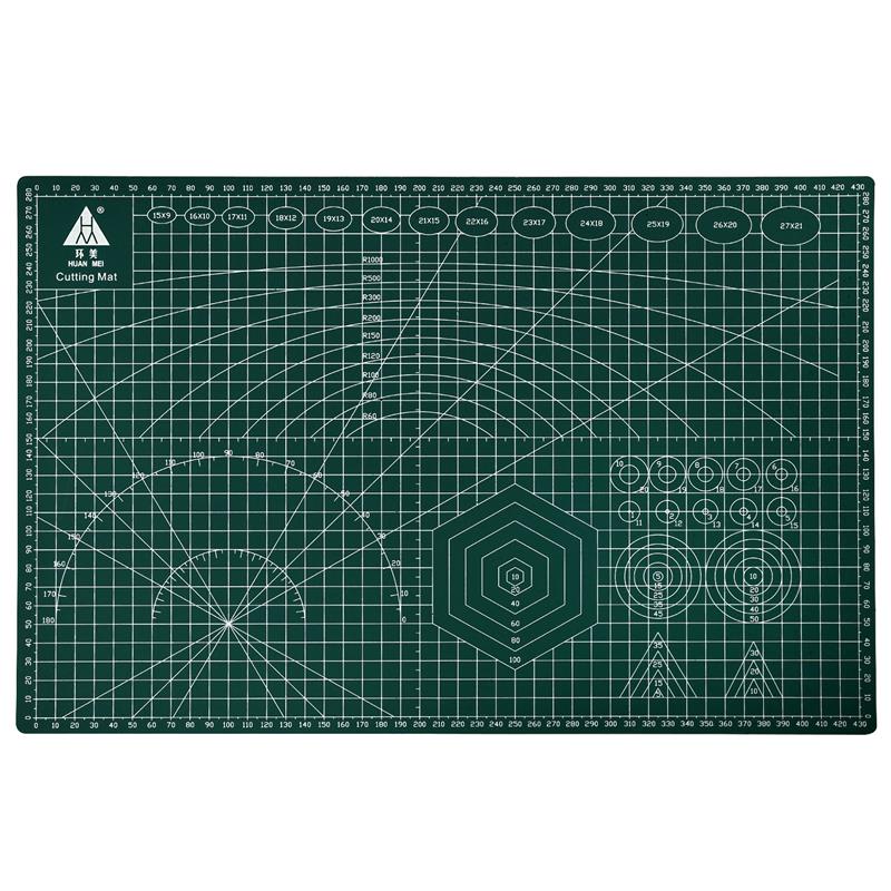 A3A4A5 PVC Cutting Pad Cutting Board Patchwork Sewing Tool DIY Leather Craft Tool Double-Sided Self-Repairing Pad Base Plate: A3 green
