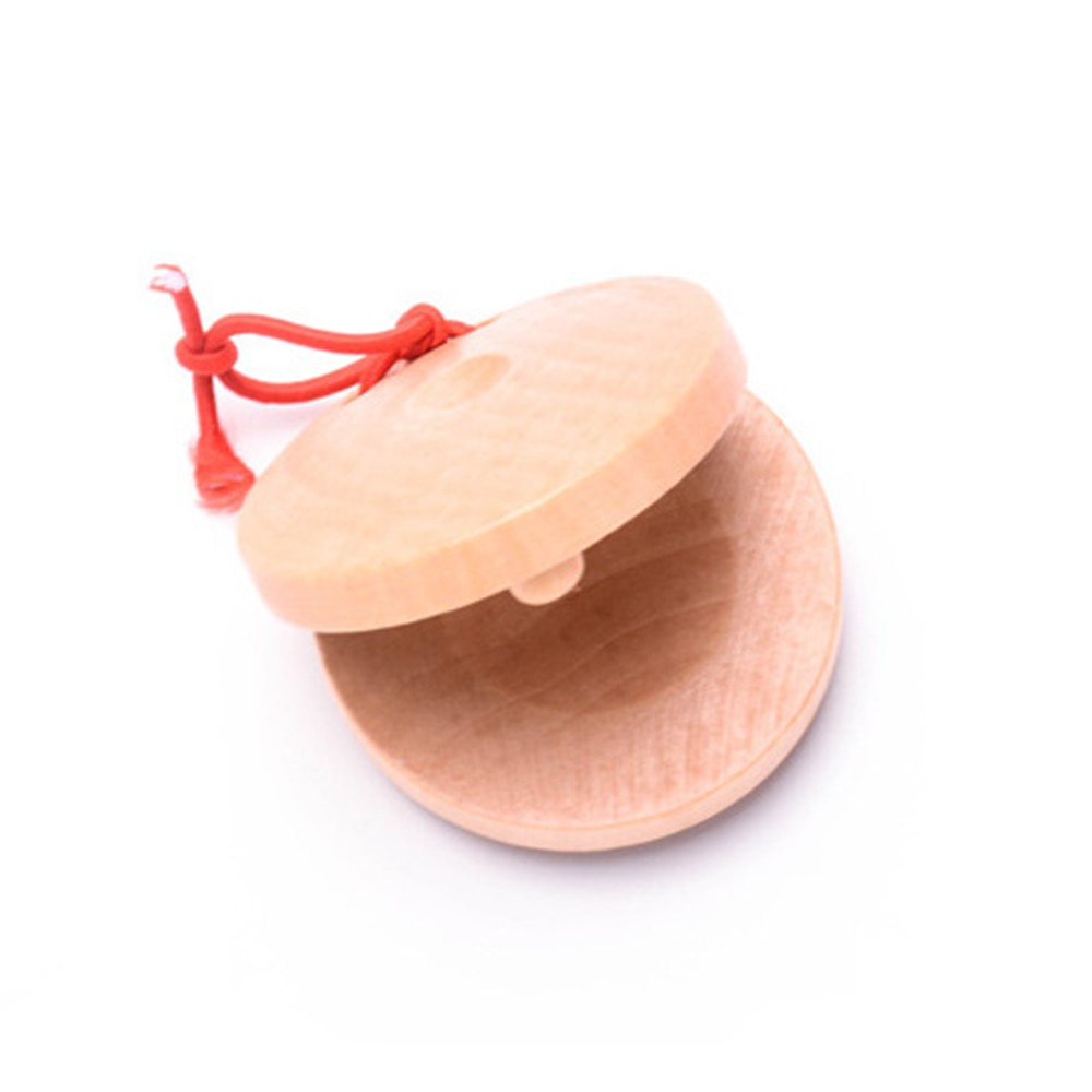 Castanets de madera de percusión, instrumento Musical educativo, desarrollo intelectual del niño, capacidad de escucha, 1 ud.