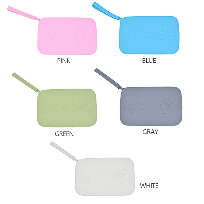 5 farver babyopbevaringstilbehør silikone lynlås vandtæt multifunktionel toilettaske enkel bærbar opbevaringspose