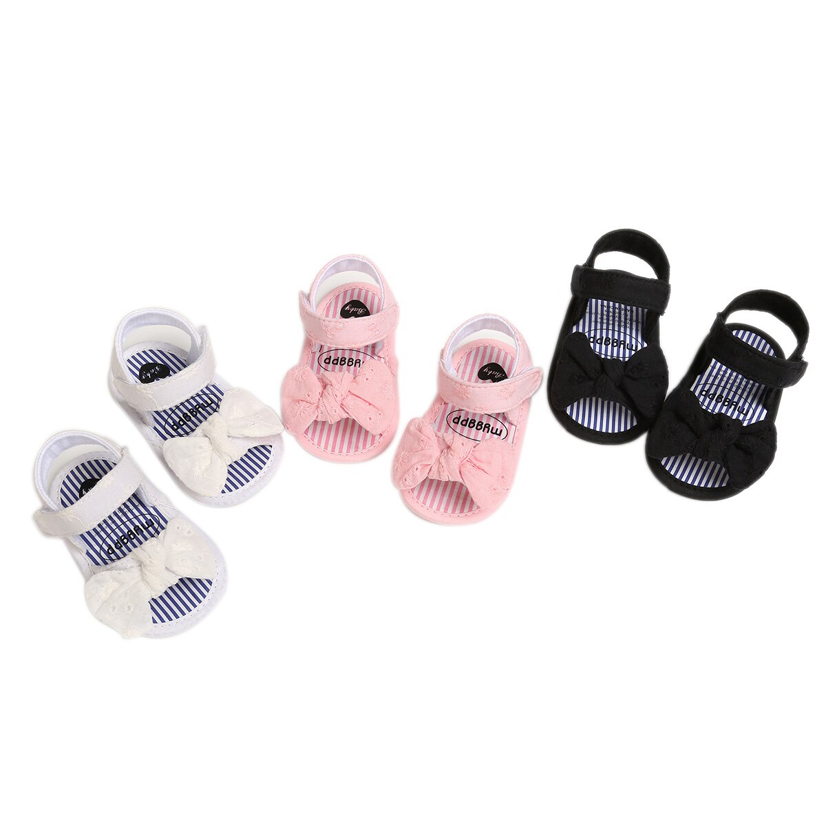 Sandali da bambina per bambini sandali per bambini scarpe estive punta aperta sandali piatti con suola morbida antiscivolo con scarpe bowknot Princess