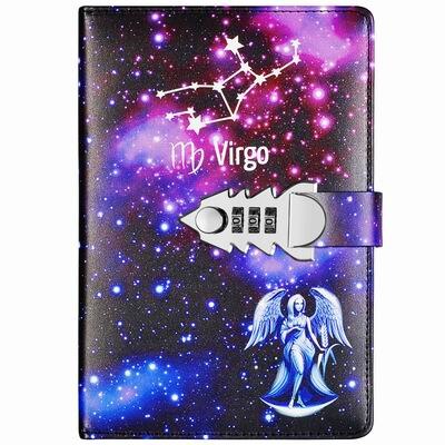Yakri A5 Größe Zwölf Konstellationen bestehen Worte Tagebuch Buch DIY Passwort Notizbuch TPN145: Virgo
