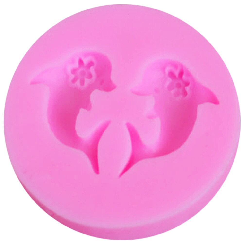 Byjunyeor  m237 delfin uv harts silikonform fondant choklad godis klubba kristall epoxi mjuk lera bakverktyg