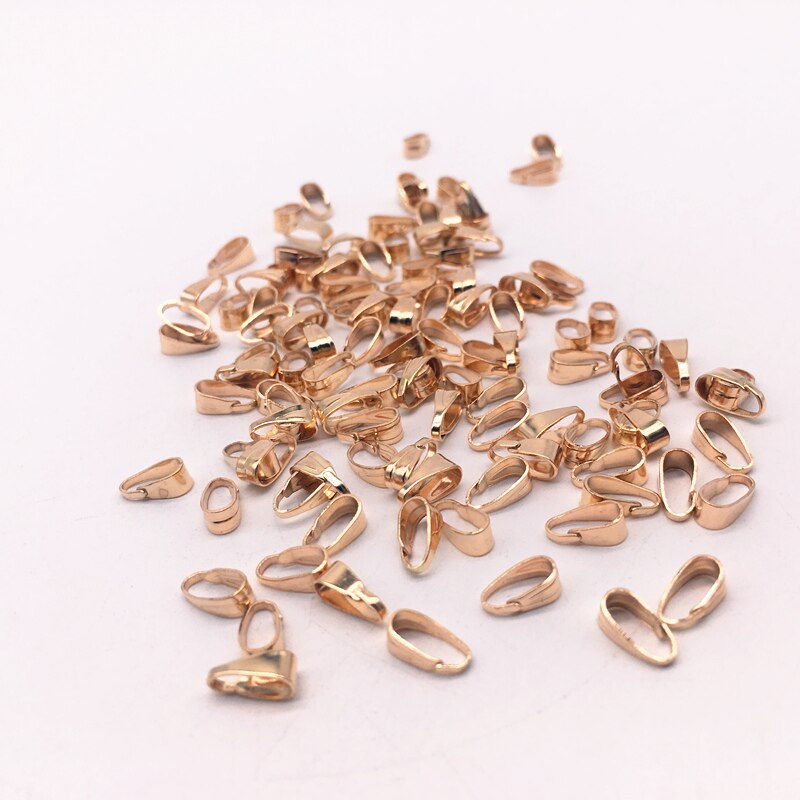 Unids/lote de conectores de cierre de hebilla para collar, colgante de 3x7mm, Clip de enganche, ganchos de colgante, accesorios de joyería DIY, 300: 03 KC gold