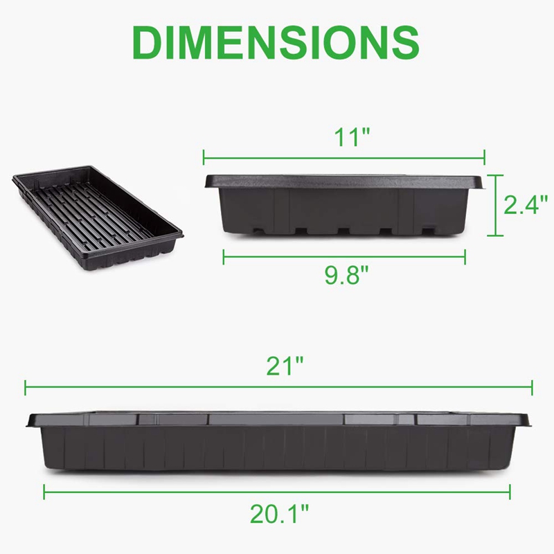 Bandejas de plástico para cultivo de semillas, semillero para invernadero hidropónico, germinación de plantas, 6 paquetes