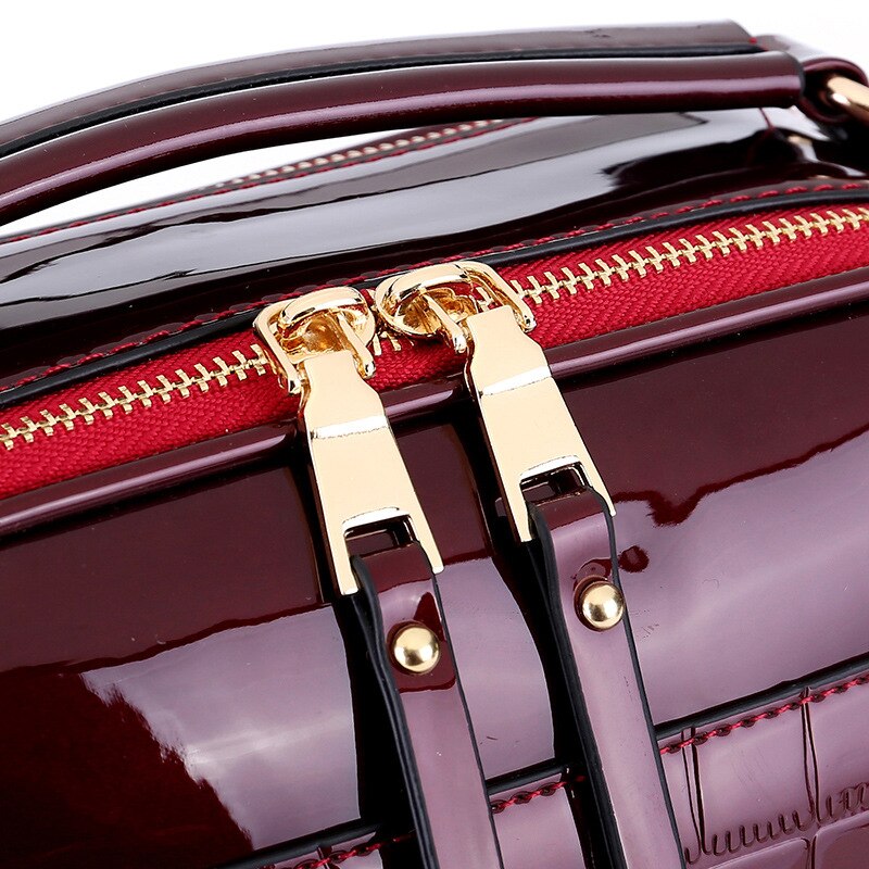 Nova moda de alta qualidade couro patente bolsa feminina senhoras corpo cruz mensageiro sacos ombro bolsas crossbody noite pa