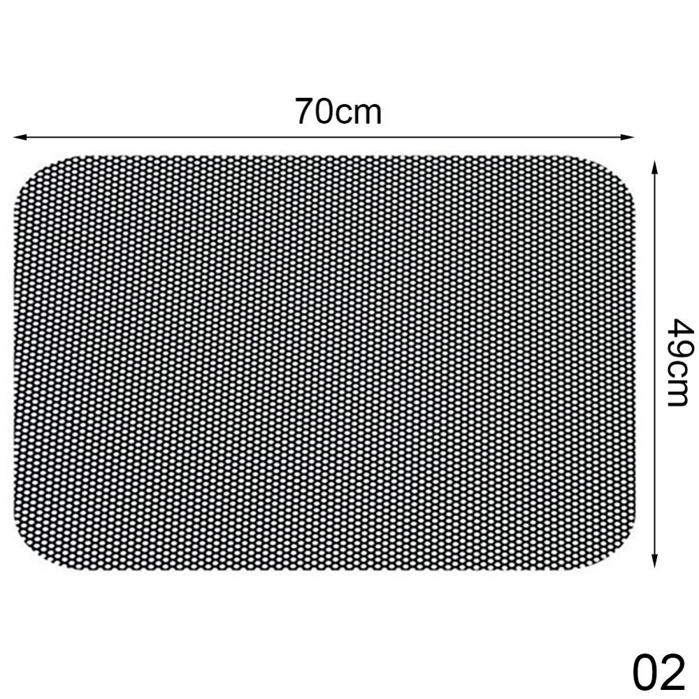 2 stk bil solskærme film solafskærmning rudeafdækning pvc solafskærmning siderude skærm med små huller: 70 x 49cm