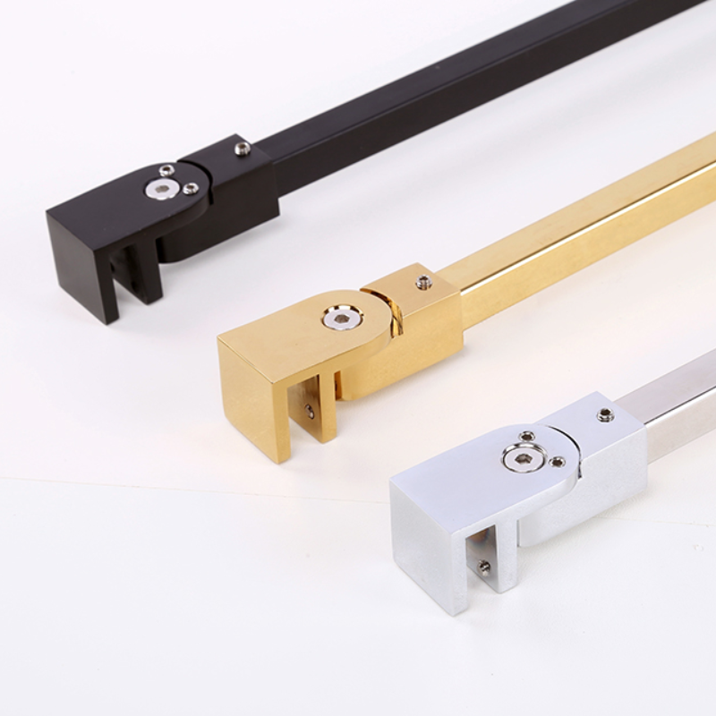 Universal adjustment shower room glass pull rod support frame stainless steel glass perforation-free fixed rod