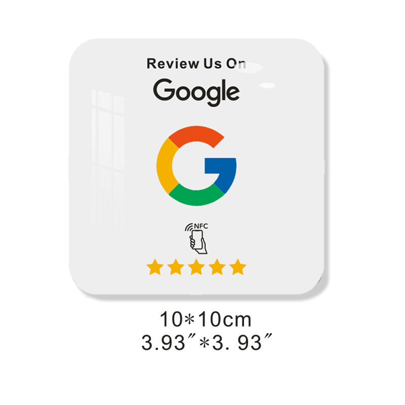 Acrylic NFC Plaque NFC Plate Google Reviews Increase Your Reviews: Chestnut