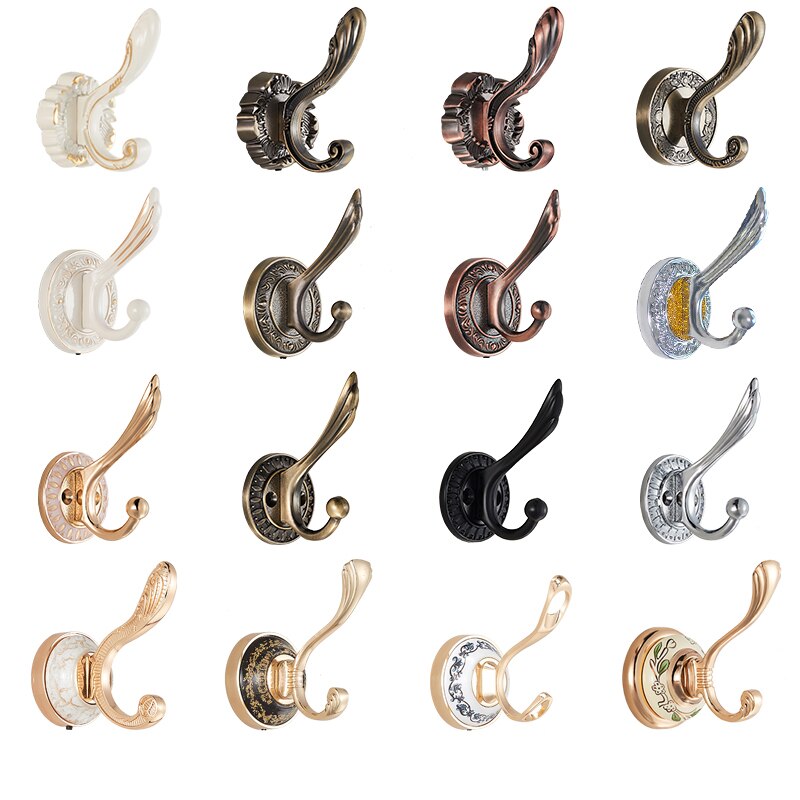 Europese Kleding Cap Enkele Haak Muur Opknoping Muur Schoen Kast Badkamer Keuken Muur Haken Enkele Hardware Metal Chrome Haak