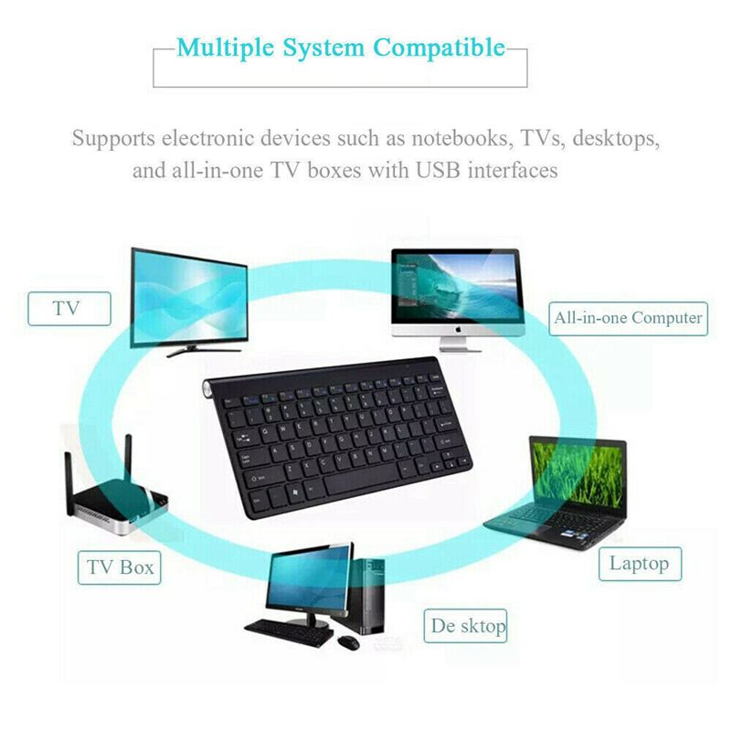 Ultra Dunne 2.4G Mini Draadloze Toetsenbord En Muis Set Waterdicht Multimedia Toetsenbord Muis Combo Set Voor Notebo Laptop Pc computer