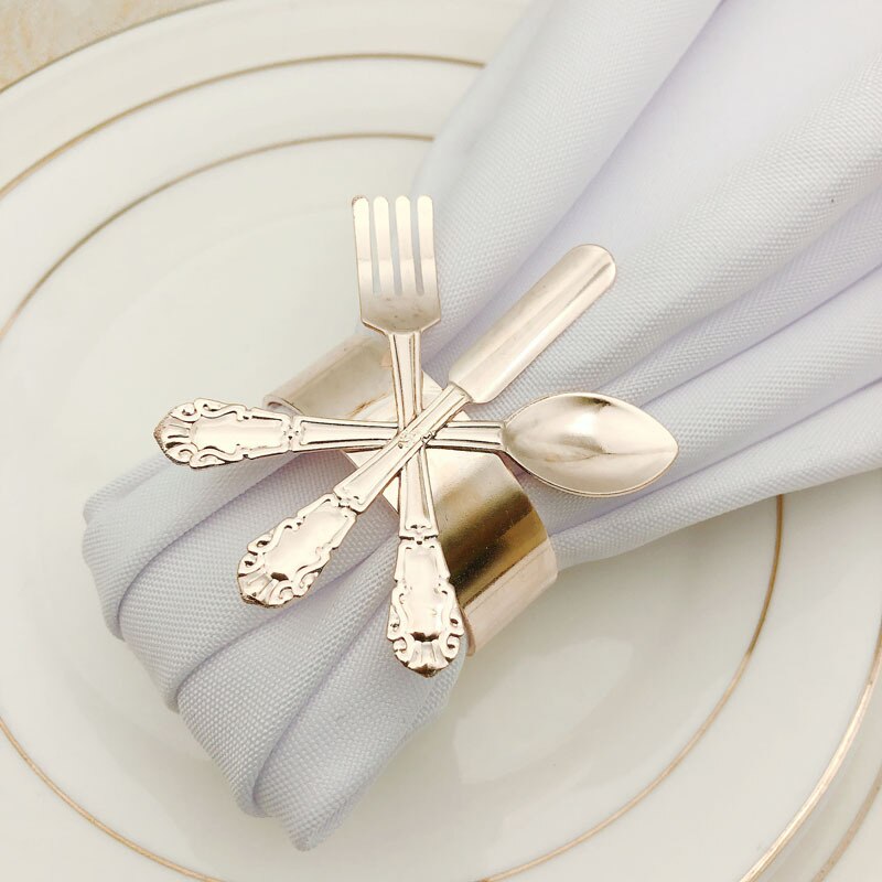6/Stck Serviette Ring Gold und silber kreative stil besteck Serviette schnalle Hotel liefert geschirr: Licht Gelb