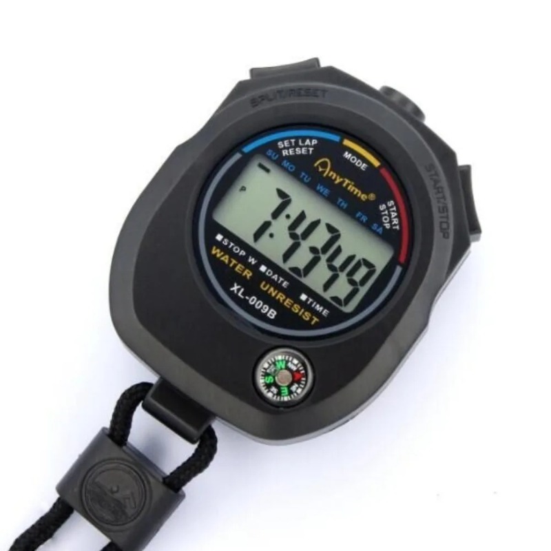 Precyzyjny Wodoodporny Cyfrowy Stoper Ręczny Profesjonalny z Opaską na Nadgarstek Elektroniczny Chronograf Stoper LCD Stoper Sportowy