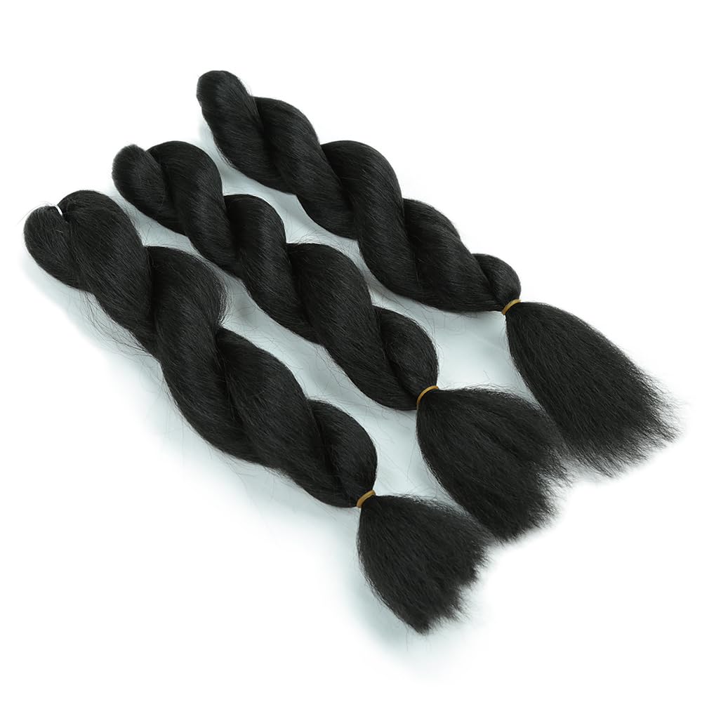 Crochet Vixen Braids Style Bundles 26inch Kinky straight Crochet Natural Black Synthetic Fibers for black women Hair Extension