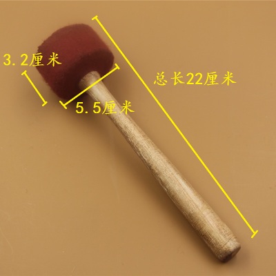 Cuenco tibetano de cuero palo de martillo palo de madera mango de meditación budista tibetana cuenco de canto accesorio 8-25cm: Violeta