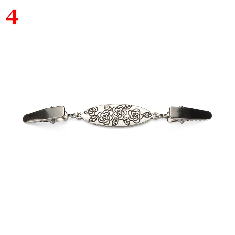 Frauen Strickjacke zur Seite fahren Bluse Stift Schal Brosche Clips Hemd Kragen retro Ente Clip Winter Schal Verschlüsse Charme Zubehör: 4