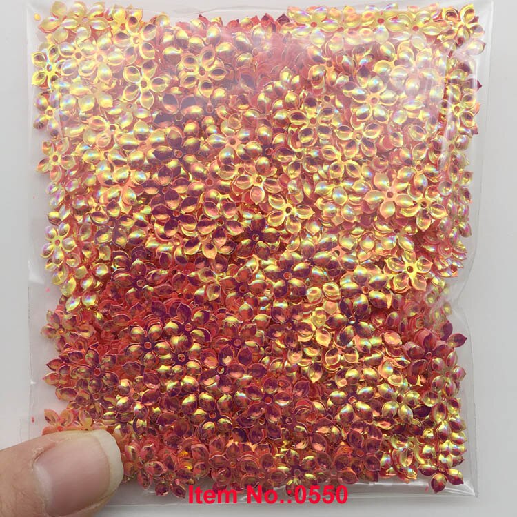 25g 9mm bloem Pailletten gouden Paillette Naaien Kledingstuk Accessoires, Kleding accessoires, DIY Pailletten scrapbooking shakes: 0550 watermelon pink