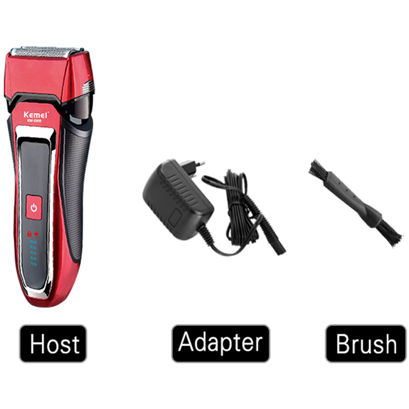 Mænds kraftfulde folie barbermaskine til mænd vandtæt elektrisk barbermaskine genopladelig elektrisk barbermaskine vådt tørt hoved barberemaskine 100-240v